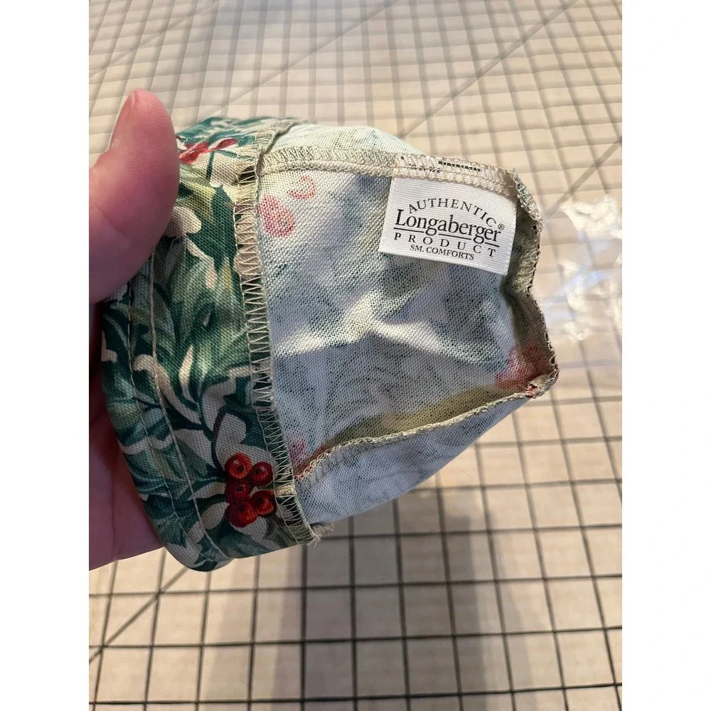 Longaberger American Holly Fabric Basket Liner - Small Comforts Basket